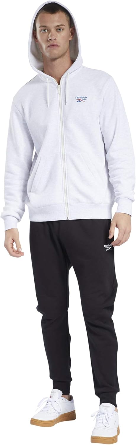 Reebok Herren Cl F Vector Fullzip Kapuzenpullover M Whtmel, M Whtmel