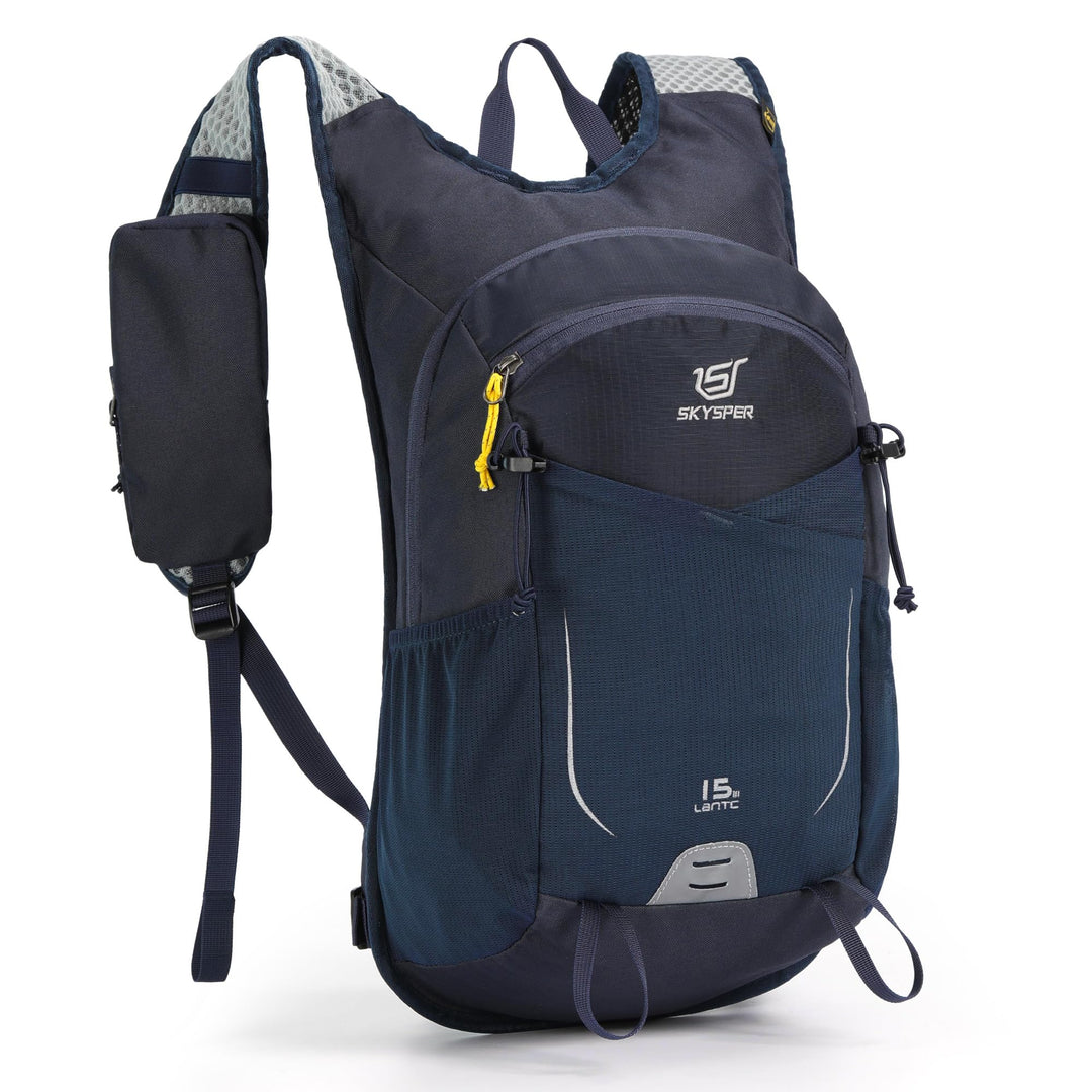 SKYSPER 15L Wanderrucksack für Herren und Damen klein Trekkingrucksack mit Netzrücken Atmungsaktiv f