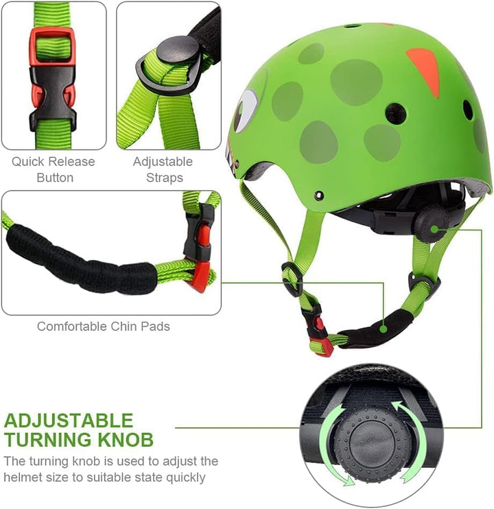 XIAPIA Kinderhelm 2-5 Jahre leicht Fahrradhelm Verstellbar Skaterhelm für Laufrad Motorrad, Kinder C