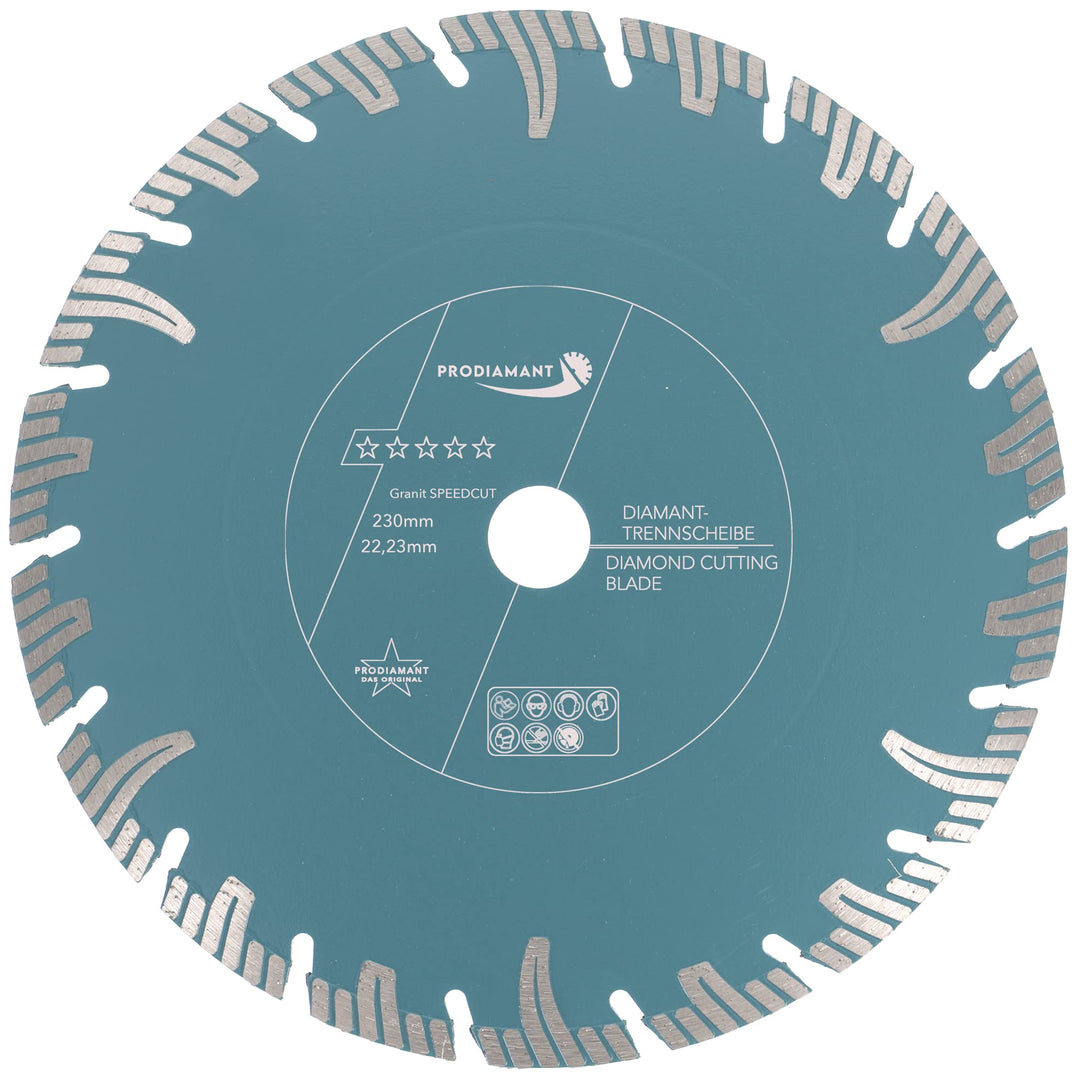 PRODIAMANT Profi Diamant-Trennscheibe Granit Super Speed Cut 230 mm x 22,2 mm Diamanttrennscheibe