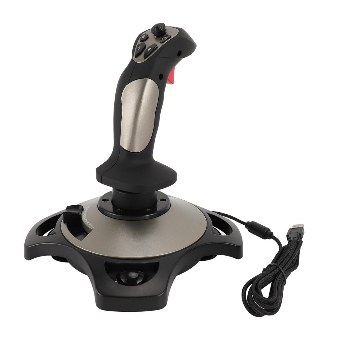 CCYLEZ PC-Flug-Joystick, Kabelgebundener Flug-Stick, Vier Achsen, 12 Programmierbare Tasten, Flugsim