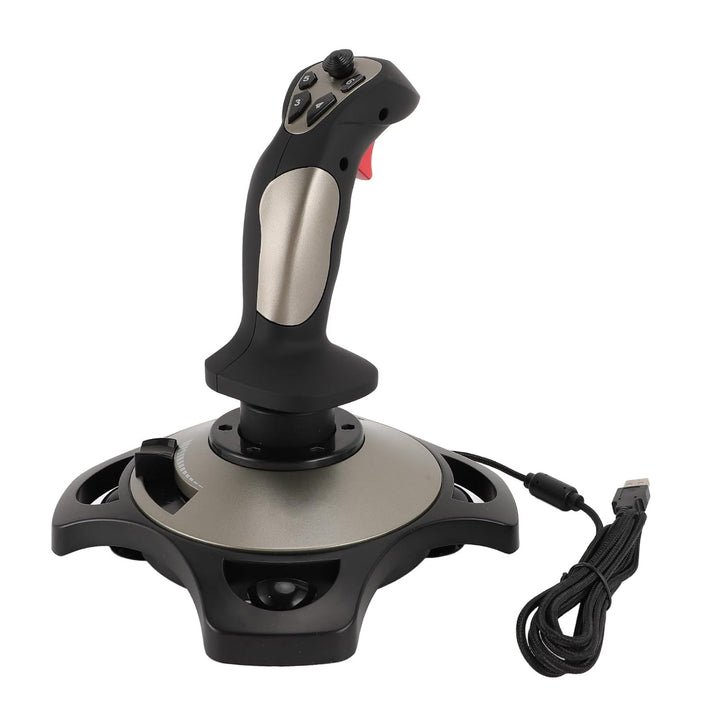 CCYLEZ PC-Flug-Joystick, Kabelgebundener Flug-Stick, Vier Achsen, 12 Programmierbare Tasten, Flugsim