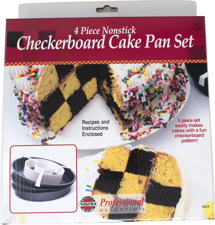 Norpro Checkerboard Cake Pan Set, One Size, as shown 1 One Size, 1 One Size