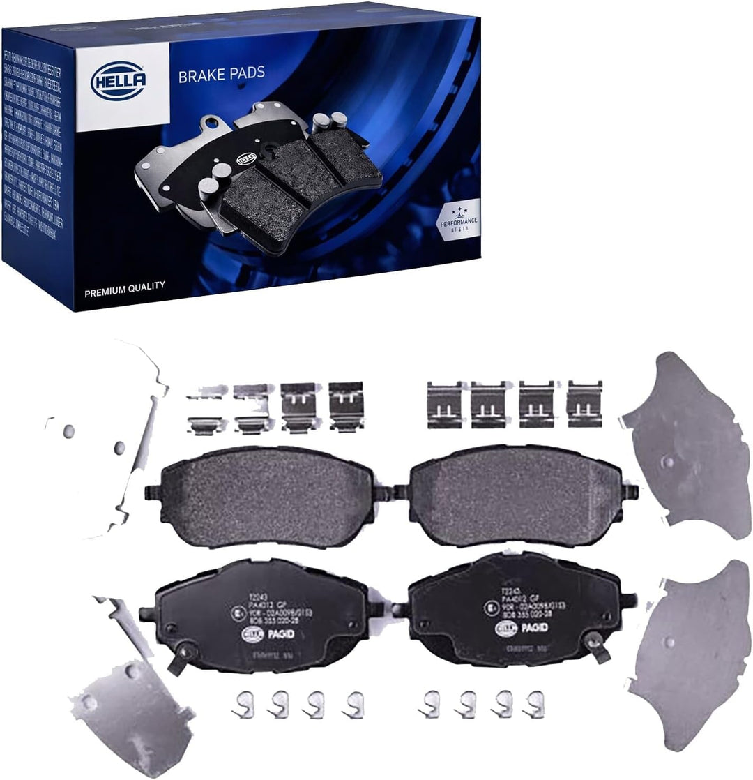 HELLA PAGID 8DB 355 020-281 Bremsbelagsatz - T2243 - Dicke/Stärke: 18.7mm - Bremssystem: Bosch - mit