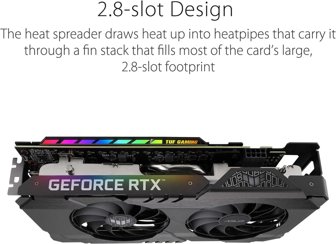 ASUS TUF Gaming GeForce RTX 3050 OC Edition Grafikkarte, PCIe 4.0, 8GB GDDR6, HDMI 2.1, DisplayPort
