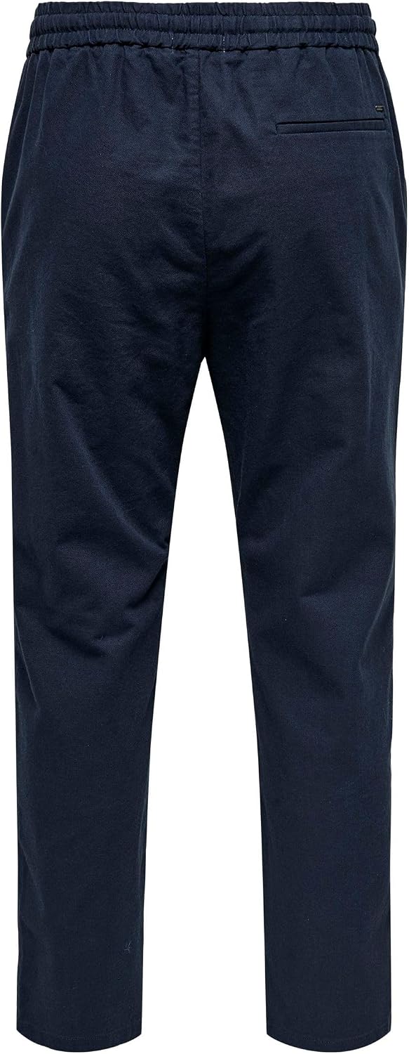 ONLY &amp; SONS Male Jogginghose Verjüngt Mid Rise Hose XL Dark Navy, XL Dark Navy