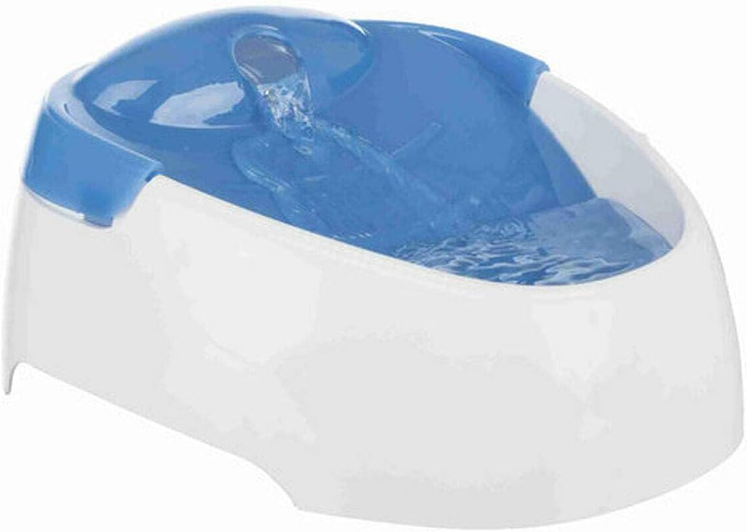 TRIXIE elektronischer Wasserspender "Trinkbrunnen Duo Stream, Kunststoff, 1 l/20 × 12 × 23 cm, weiss
