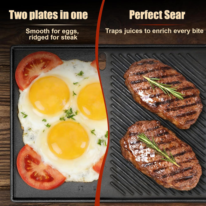 Denmay 7638 44,5 cm Grillrost & Grillplatte für Weber Spirit I & II 300 Serie (mit vorderen Brennerk