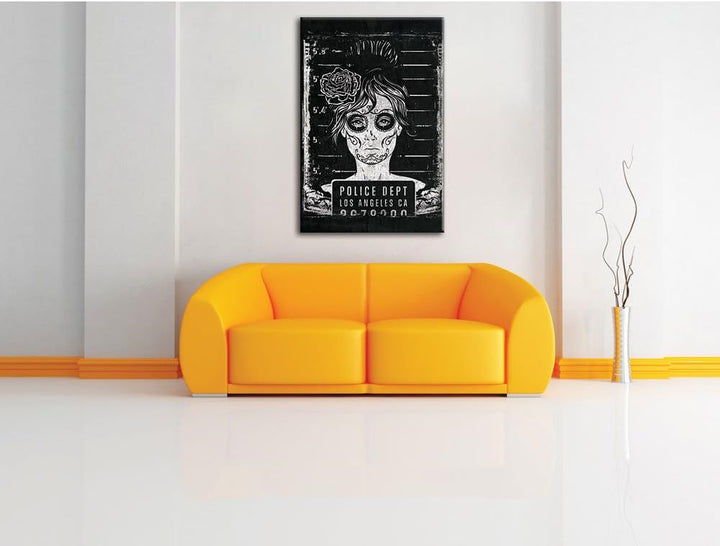 Dark Busted black Bild auf Leinwand, XXL riesige Bilder fertig gerahmt mit Keilrahmen, Kunstdruck au