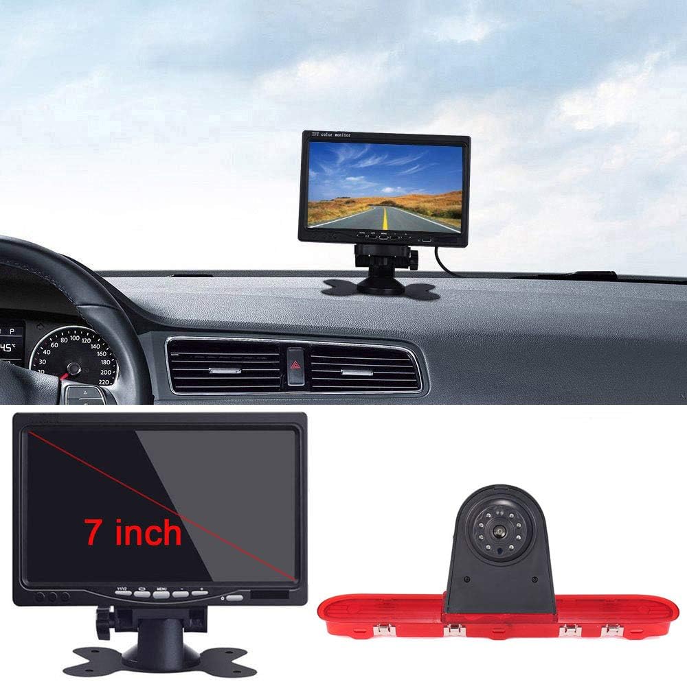 7'' Zoll LCD Monitor+Bremslicht Rückfahrkamera Transportster Wasserdicht Einparkkamera Rückfahrsyste