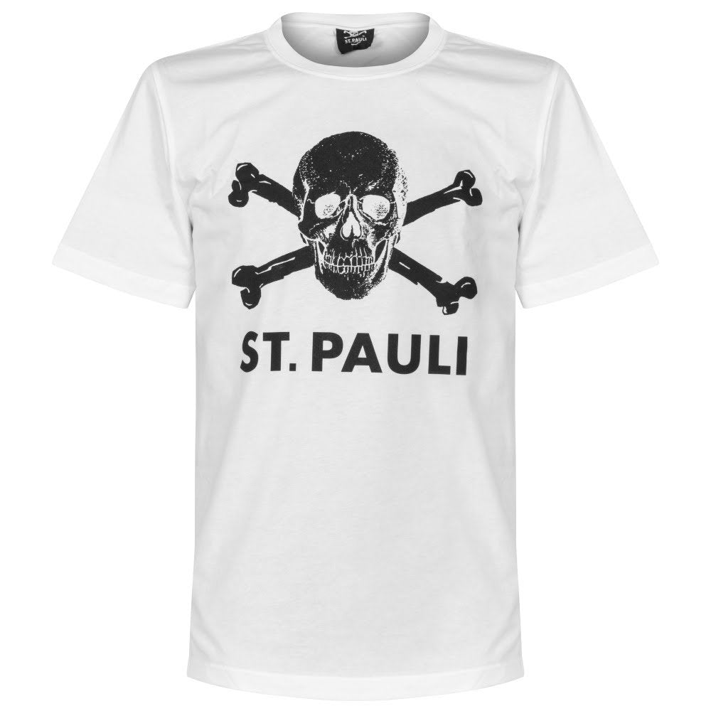 St Pauli Skull T-Shirt - weiss/schwarz - XXL