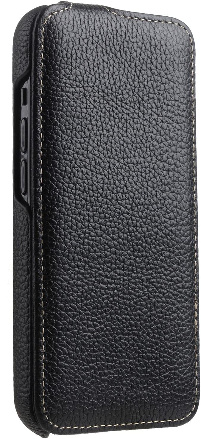 Mobiskin Hülle passend für Apple iPhone 14 (6,1 Zoll), Handyhülle mit beschichtetem Leder, Case, Sch