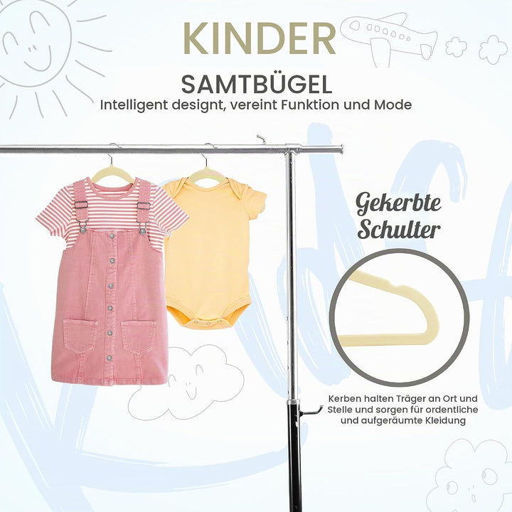 Utopia Home Kinder-Kleiderbügel aus Samt (30 Stück) – 27,9 cm (11 Zoll) robuster Baby-Kleiderbügel –