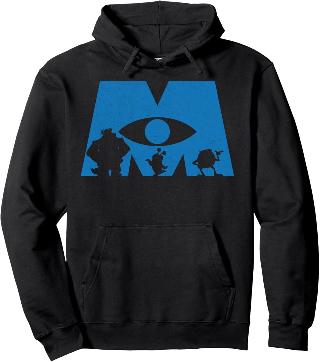 Disney Pixar Monsters University Faded Simple Silhouette Pullover Hoodie