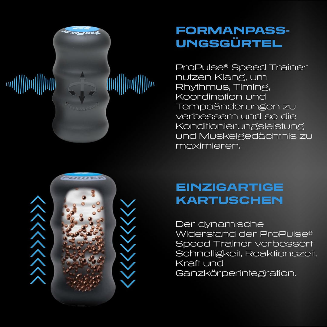 WeckMethod Propulse Speed Trainer - Handgewichte für Workout, Laufen, Gehen, Boxen, Physiotherapie,