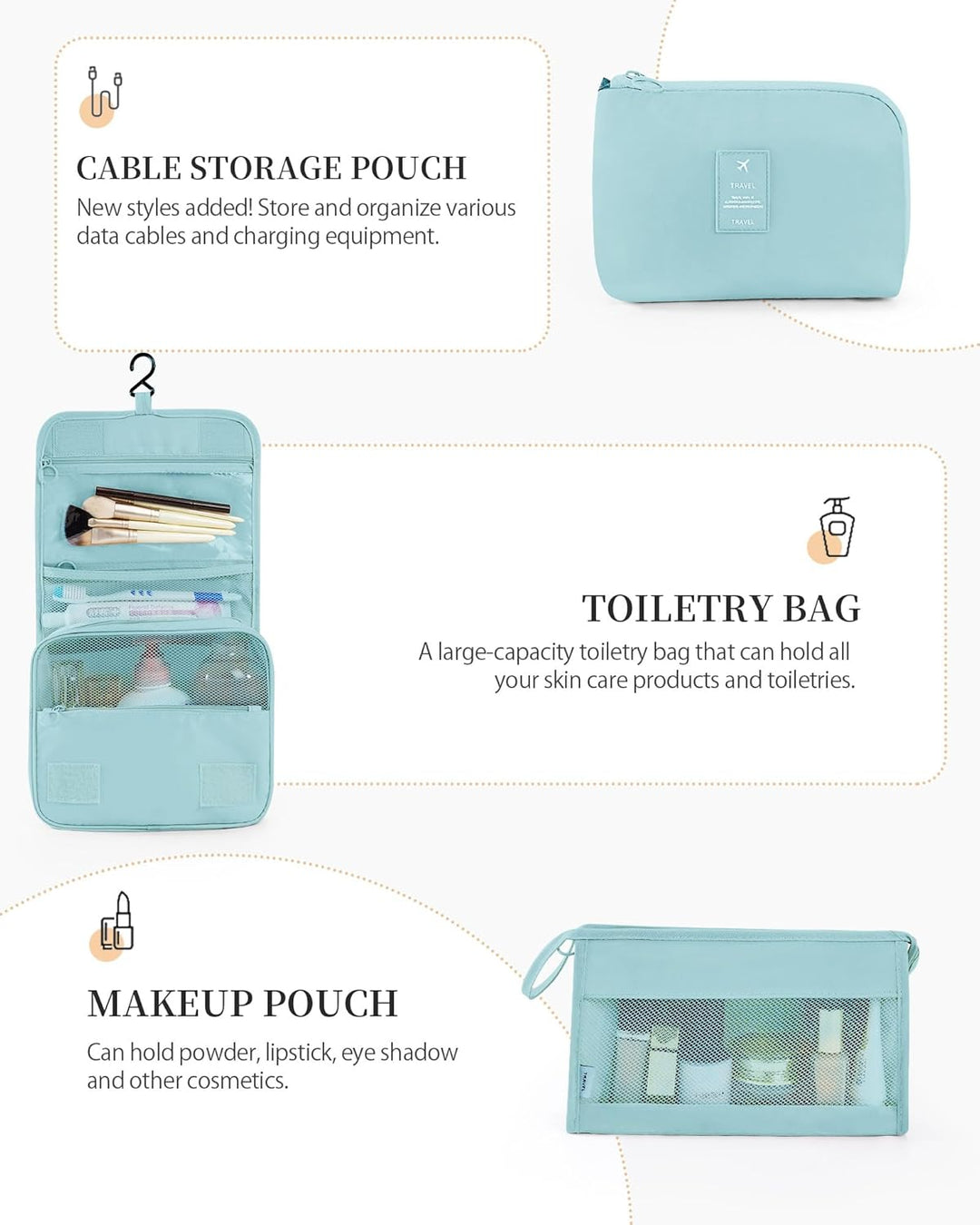 Anjing Koffer Organizer 11-teilig, Packing Cubes, leichte Reisegepäck-Organizer, platzsparend, wasse
