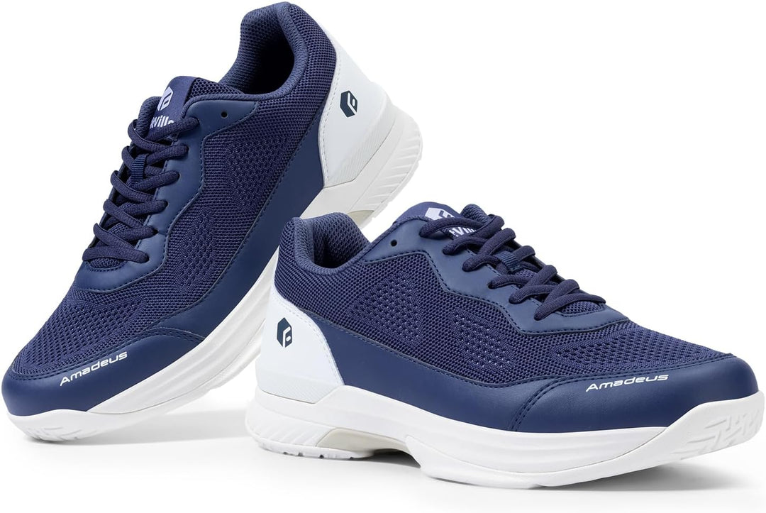 FitVille Extra Weit Tennisschuhe Herren rutschfest Hallenschuhe Atmungsaktiv Badminton Schuhe Bequem