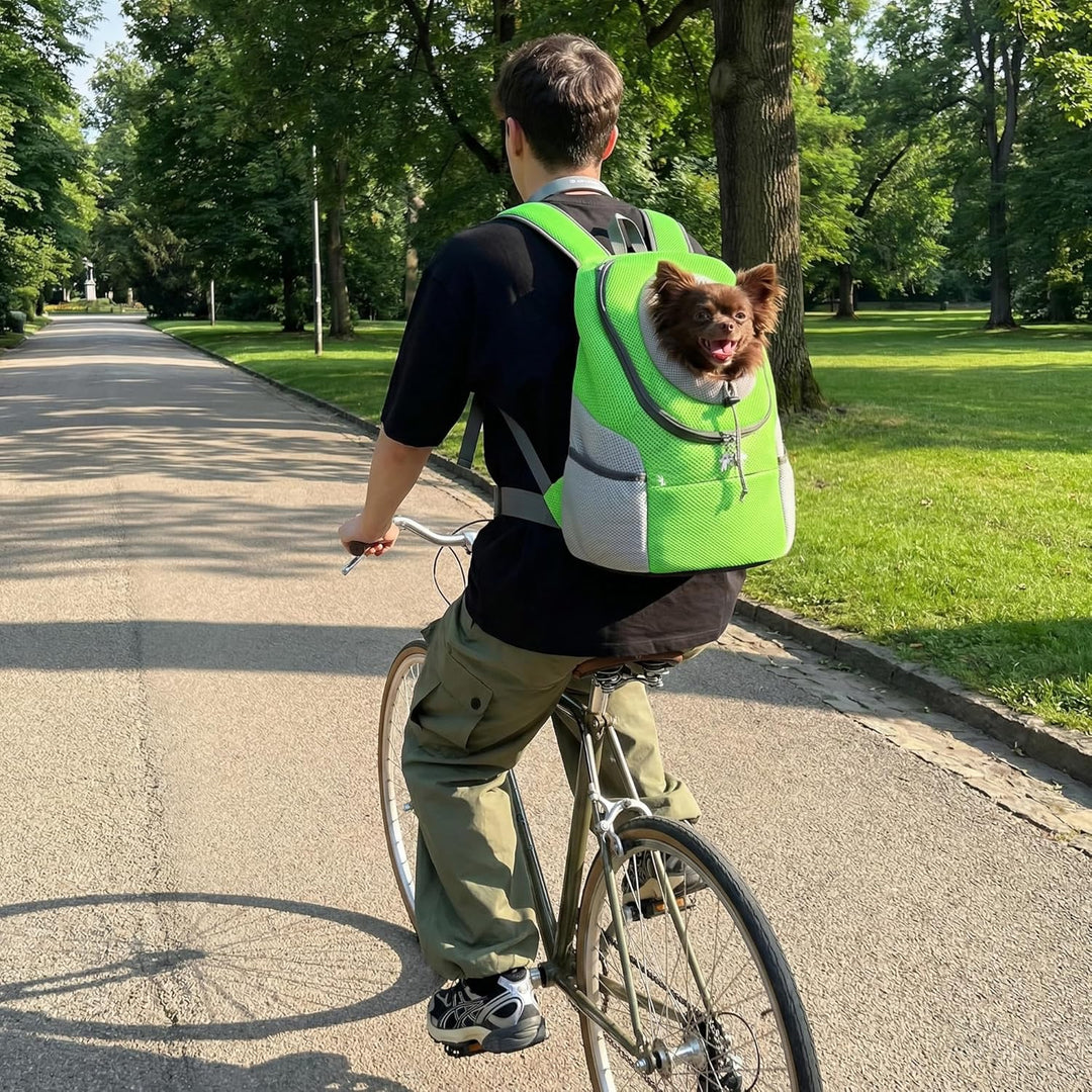 ALLSOPETS Hunderucksack, Tragbarer Haustierträger für Kleine Hunde und Katzen, Fahrrad- und Motorrad