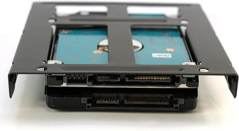 Rhombutech® Set 5X Einbaurahmen für 2X 2,5 Zoll HDD/SSD auf 3,5 Zoll - Metall - sehr stabil - optimi