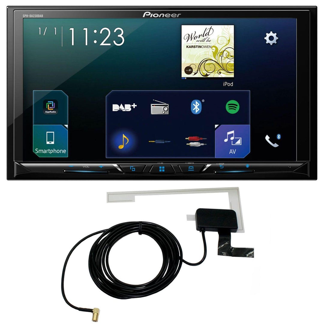 Pioneer SPH-DA230DABAN inkl. DAB Antenne , 6,8" 2DIN Mediareceiver mit Apple CarPlay, Android Auto,