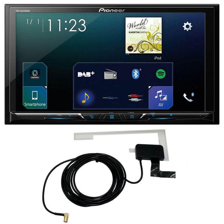 Pioneer SPH-DA230DABAN inkl. DAB Antenne , 6,8" 2DIN Mediareceiver mit Apple CarPlay, Android Auto,