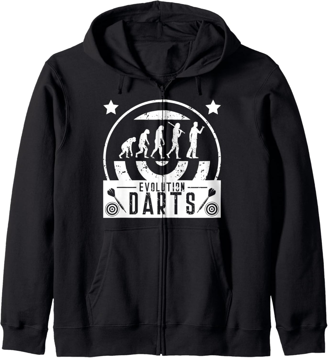 Evolution Darts - Dartspieler im Wandel der Zeit Kapuzenjacke