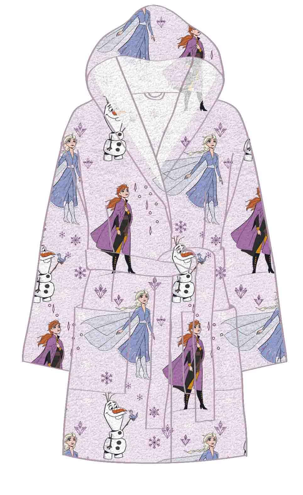 Caleffi Disney Frozen Crystal Bademantel aus Frottee 8 Jahre Violett, 8 Jahre Violett