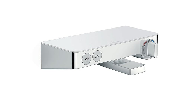 hansgrohe ShowerTablet Select 300 Aufputz Wannenthermostat, für 2 Funktionen, Weiss/Chrom Wanne Weis