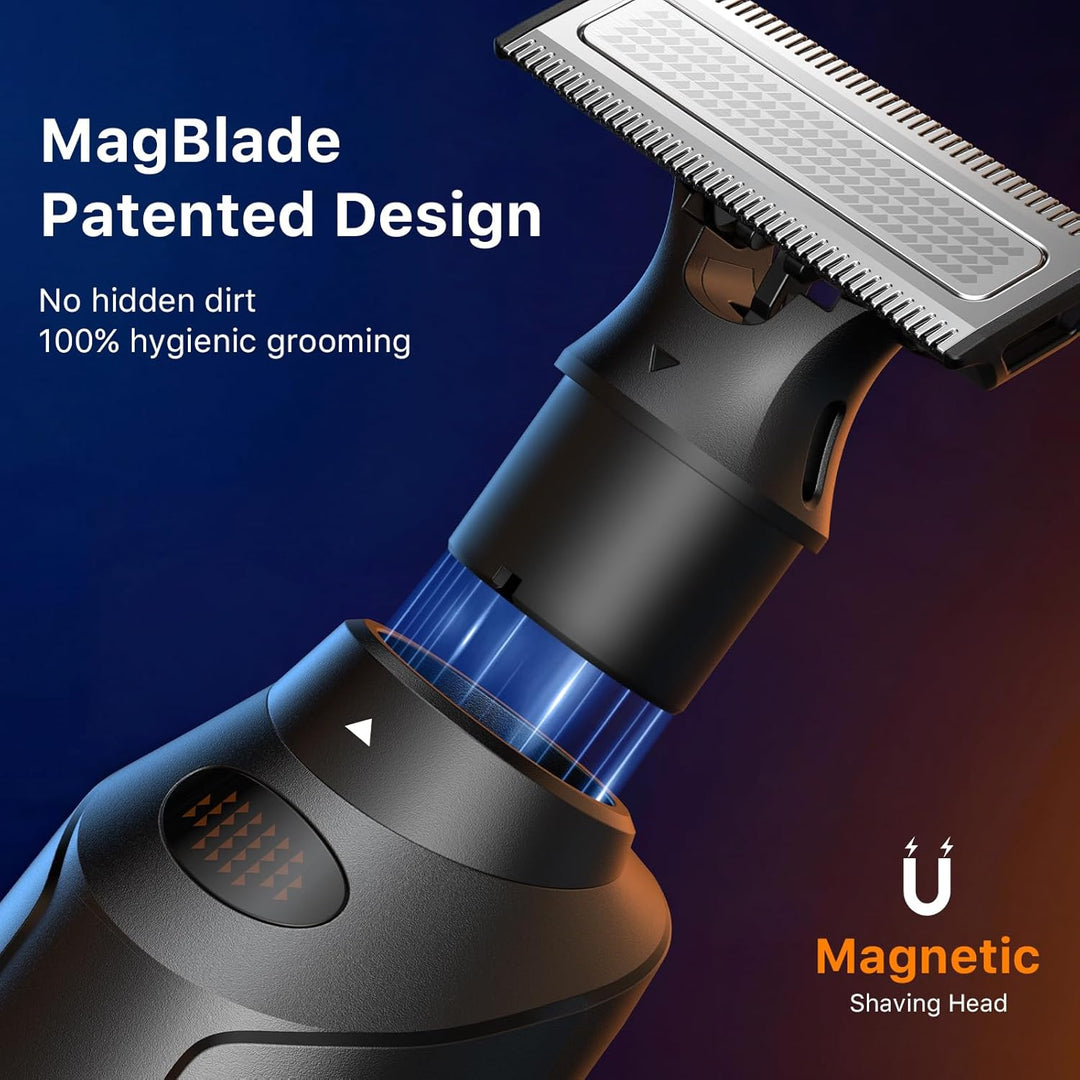 H5 Groin & Body Hair Trimmer for Men – 2025 Upgrade, Waterproof Wet/Dry Electric Groomer, USB-C Rech