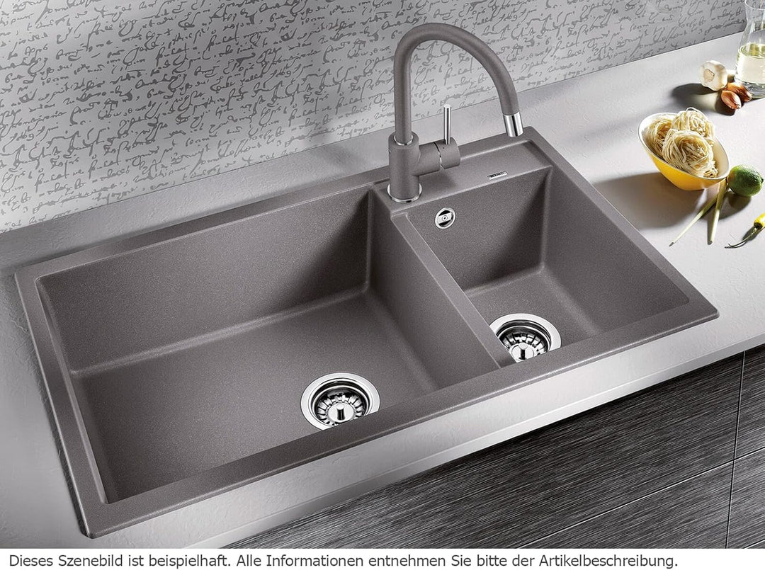 BLANCO METRA 9 | SILGRANIT softweiss | Einbauart: Einbau von Oben | Hauptbecken links | ohne Ablauff