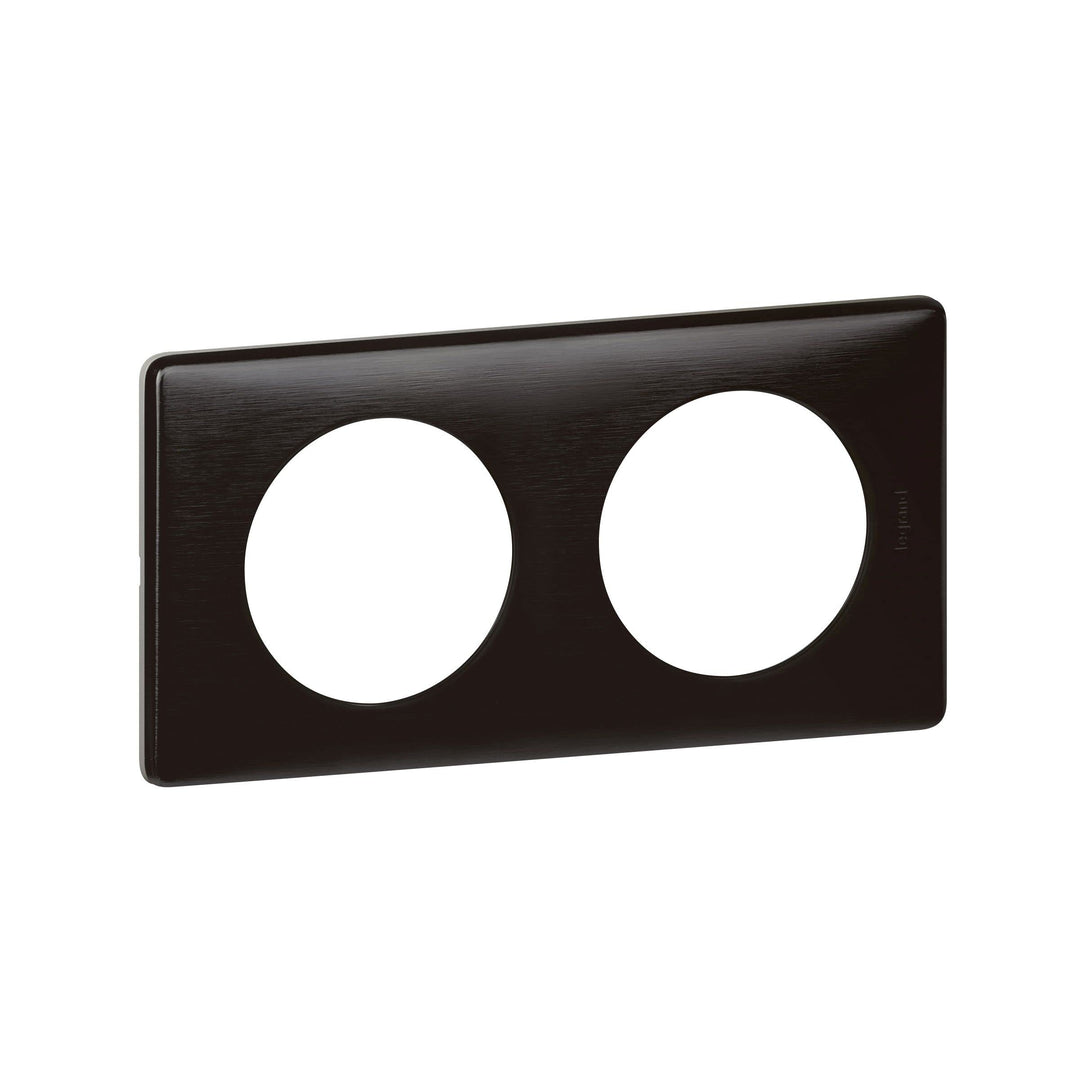 Legrand Celiane Platte mit 2 Löchern, schwarz, LEG98871 Carbonne New, Carbonne New