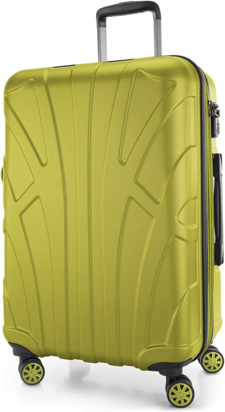 suitline 3er Koffer-Set Trolley-Set Rollkoffer Hartschalen-Koffer Reisekoffer, TSA, (55 cm, 66 cm, 7