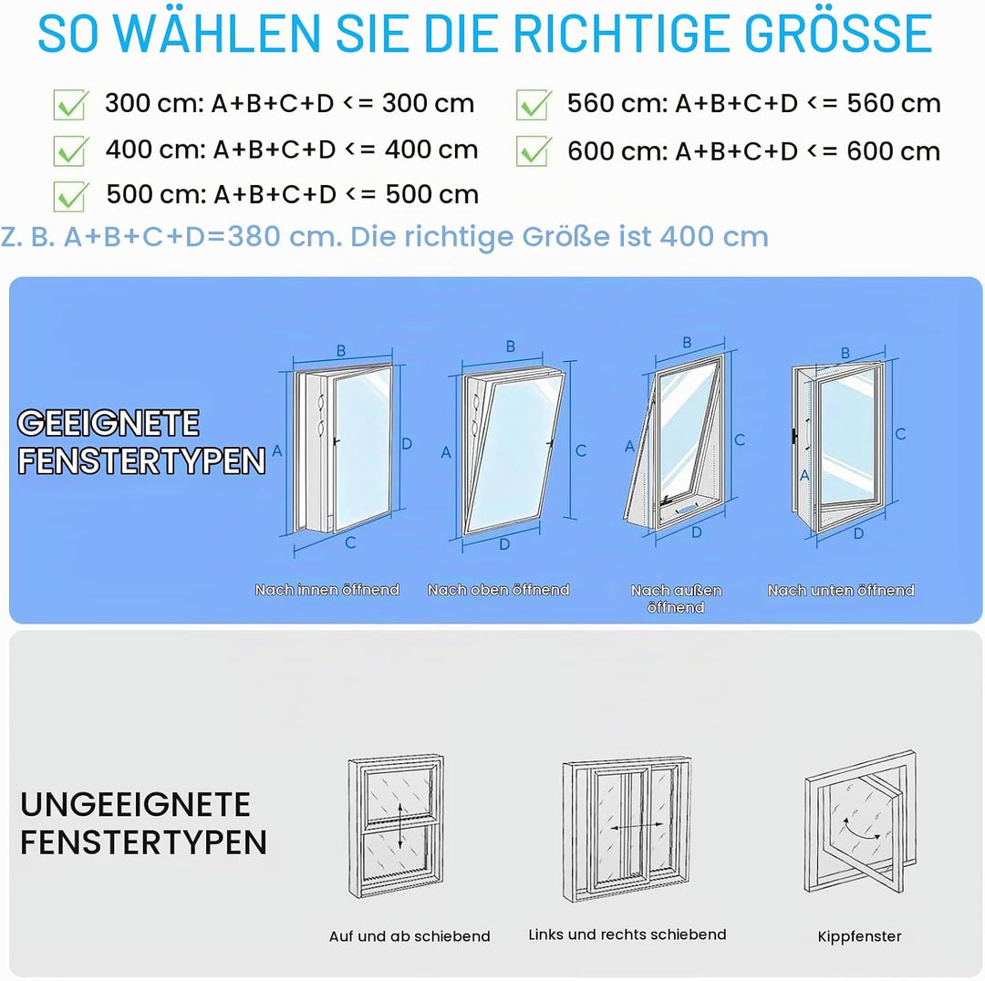dellyy 400cm Klimaanlage Fensterabdichtung, Guarnizione Universale per Finestre per Condizionatore P