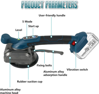 Akku Fliesenrüttler für Makita Akku 12V (AKKU NICHT Enthält) Fliesen Vibrationsgerät mit 5 Stuftige