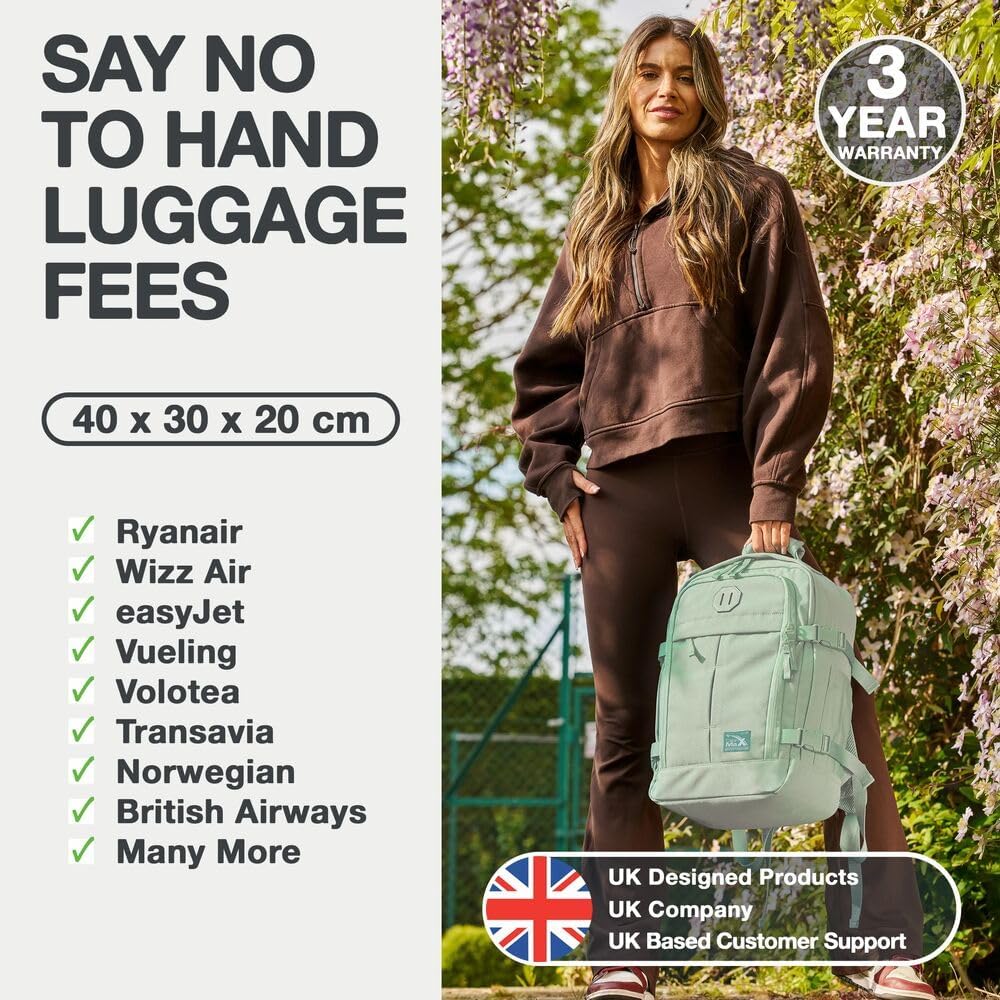 Cabin Max Metz 24L Handgepäck Tasche 40x30x20 cm – Bordgepäck für Ryanair, Wizz Air, EasyJet, Eurowi