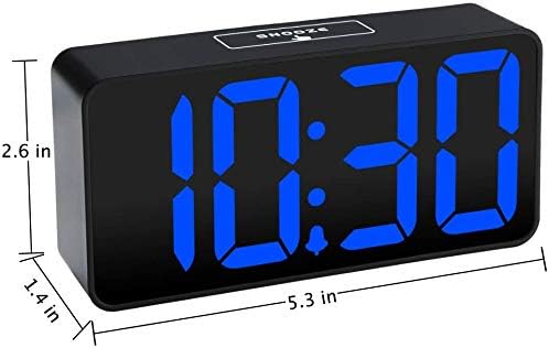 Eachui LED Digitaler Wecker mit USB-Ladeanschluss, Grosse Ziffern Display, Lauter Alarm, Helligkeit