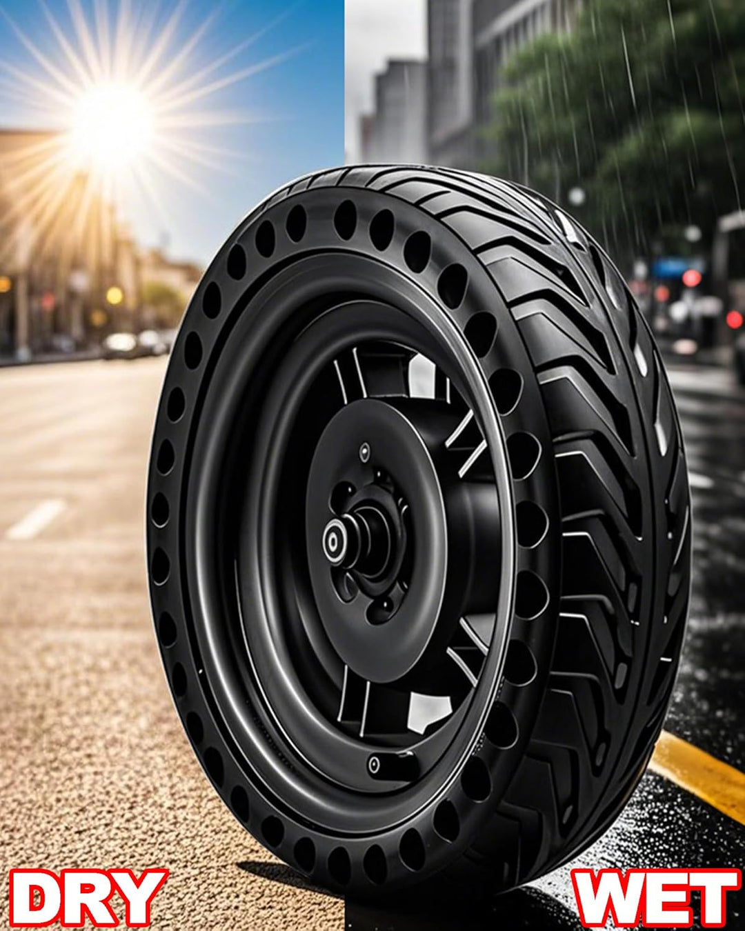 BABEJIA 2PCS E Scooter Reifen 50/75-6.1 Tubeless, Werten Sie Ihr Scooter auf mit Reifen 8 1/2 x2, Vo