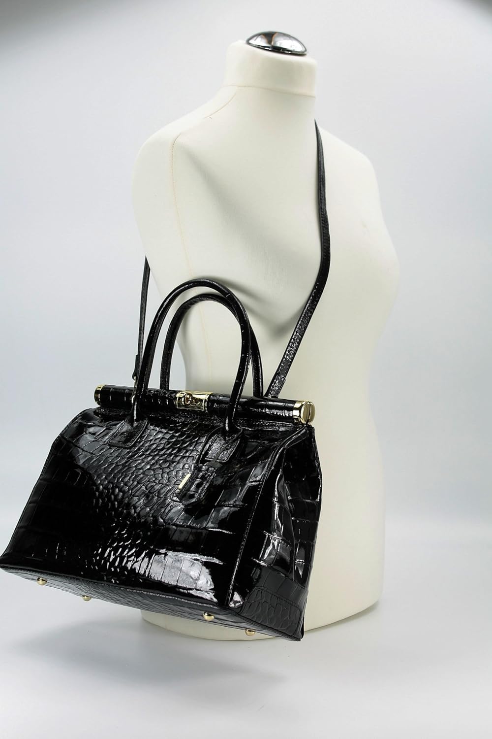Belli The Bag XL italienische Leder Henkeltasche Handtasche Damen Ledertasche Umhängetasche - 34x25x