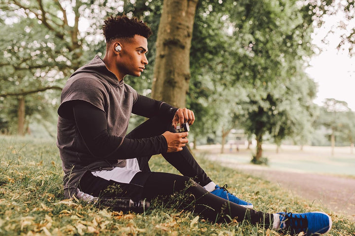 Audio-Technica ATH-SPORT7TW Wireless Sport-Kopfhörer - Grau, grau