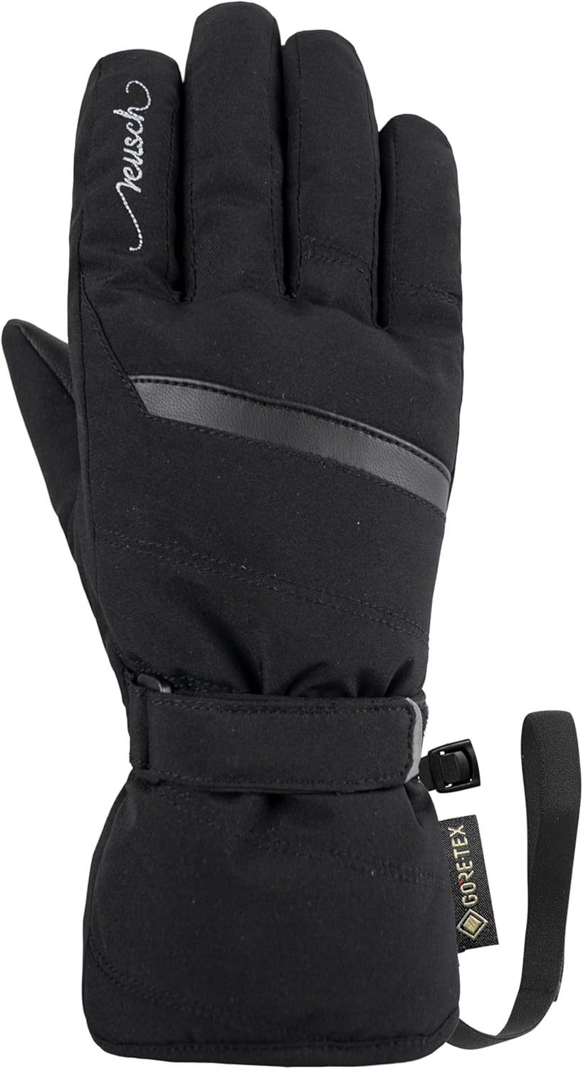 Reusch Damen Erwachsene Fingerhandschuhe Sandy Gore-tex Warm, Wasserdicht, Atmungsaktiv 6 schwarz-si