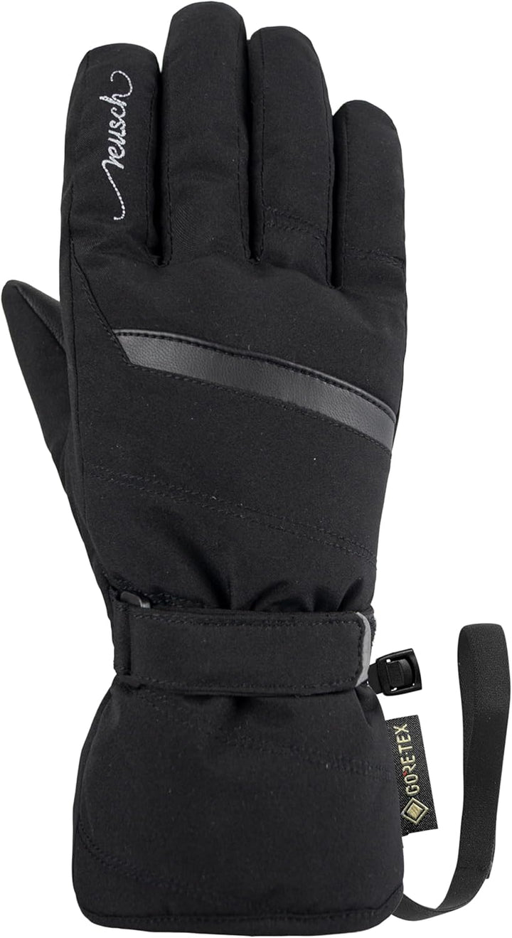 Reusch Damen Erwachsene Fingerhandschuhe Sandy Gore-tex Warm, Wasserdicht, Atmungsaktiv 6 schwarz-si