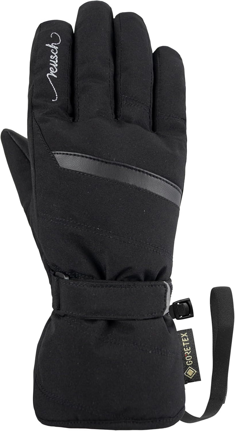 Reusch Damen Erwachsene Fingerhandschuhe Sandy Gore-tex Warm, Wasserdicht, Atmungsaktiv 6 schwarz-si