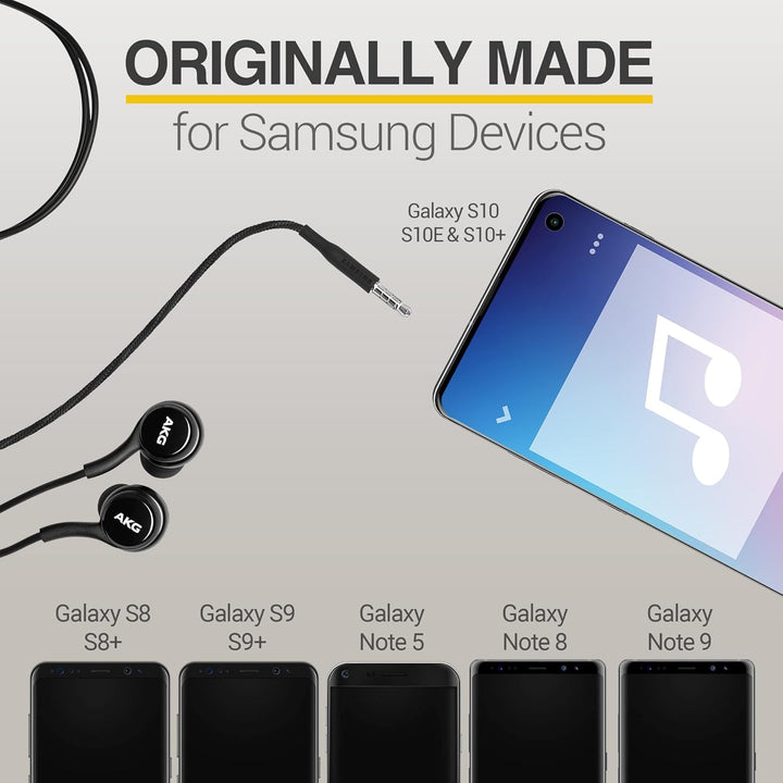 ElloGear Stereo-Ohrhörer für Samsung Galaxy S10, S10E Plus, Erstausrüster, kabelgebunden, entworfen