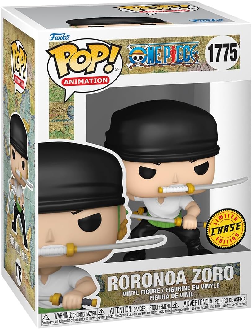 Funko Pop! Animation: One Piece - Roronoa Zoro w/Chase (Styles Vary) - Vinyl-Sammelfigur - Geschenki