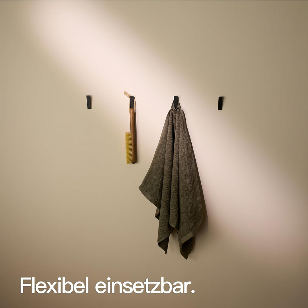 Designfabrik Hamburg Klebehaken | Wandhaken selbstklebend | Handtuchhalter ohne Bohren | Haken für K