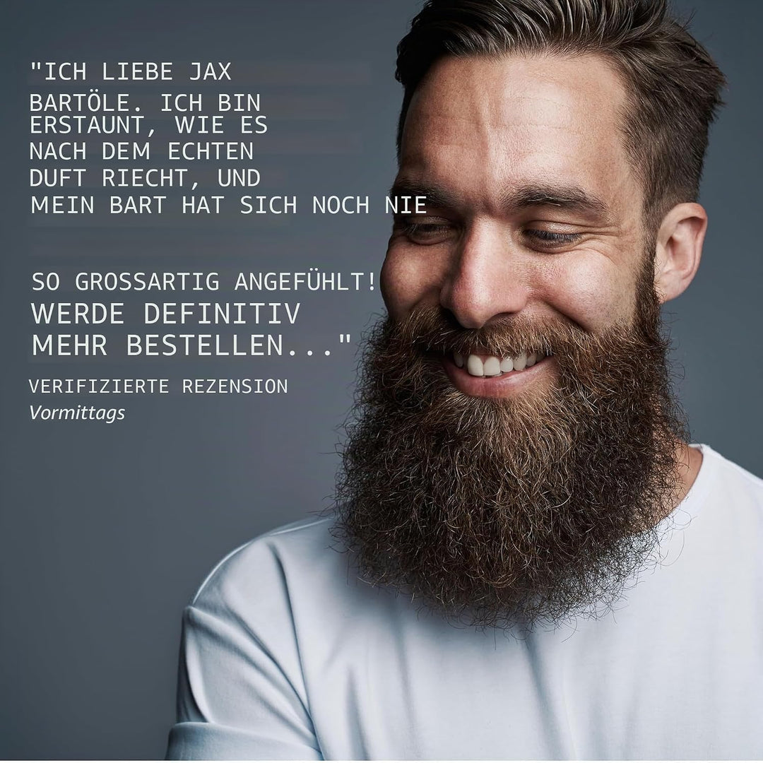 Jax of London Signature Bartöl für Männer 50 ml, Bartpflegeöl, Bartwachstumsöl für Männer, Bestehend
