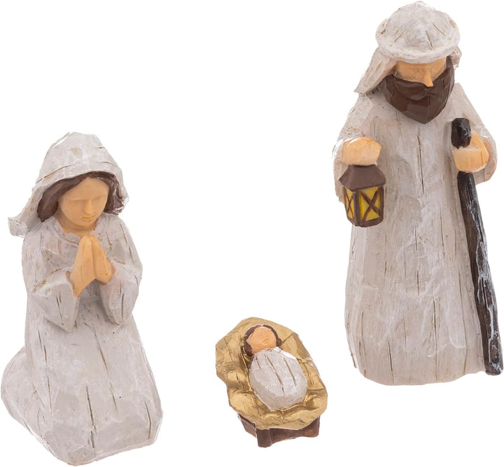 WEB2O Weihnachtskrippe aus Holz mit 3 Krippen