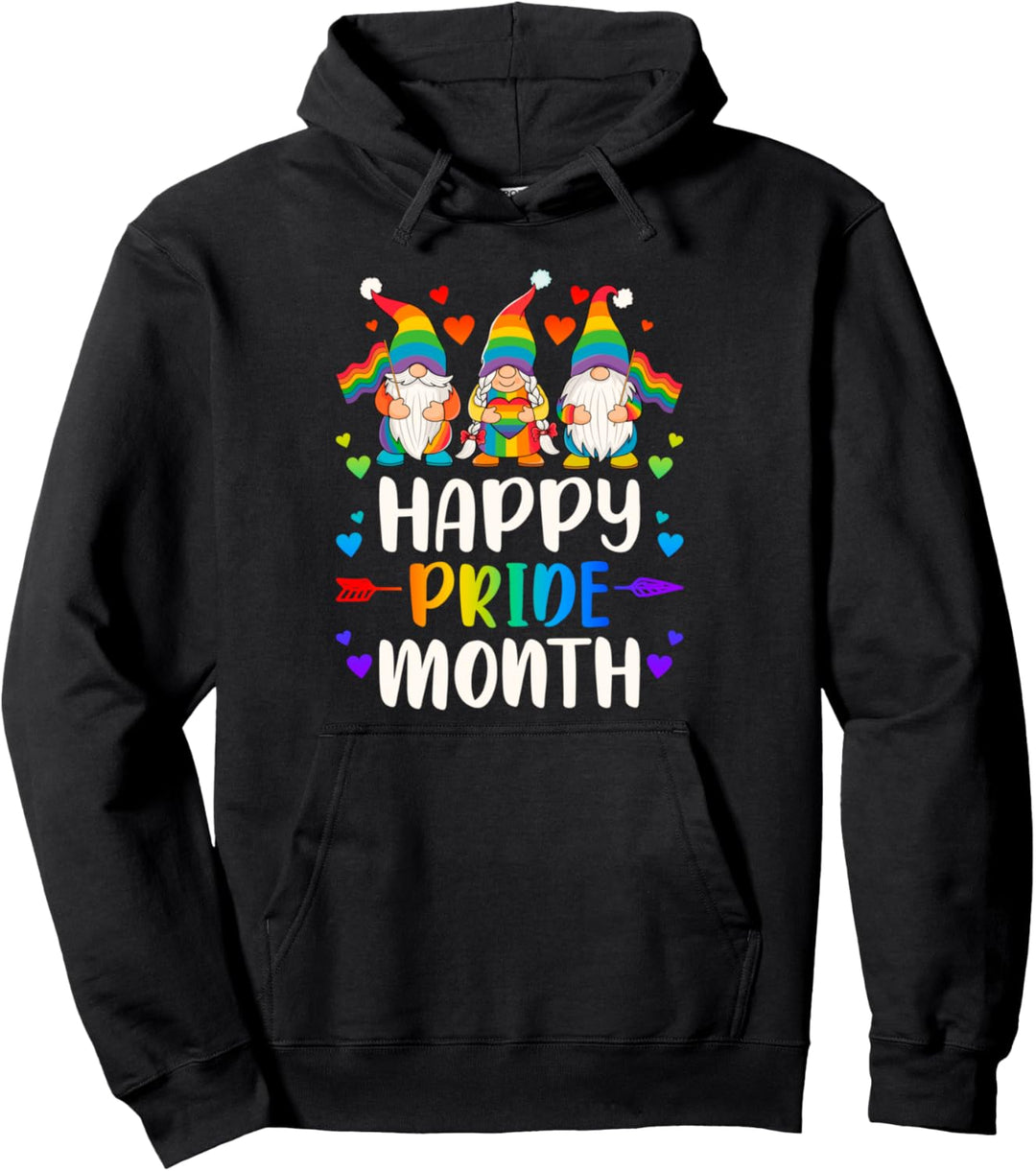 Fröhlicher Stolzmonat, Gnome, LGBT-Stolz, Regenbogenfarben Pullover Hoodie