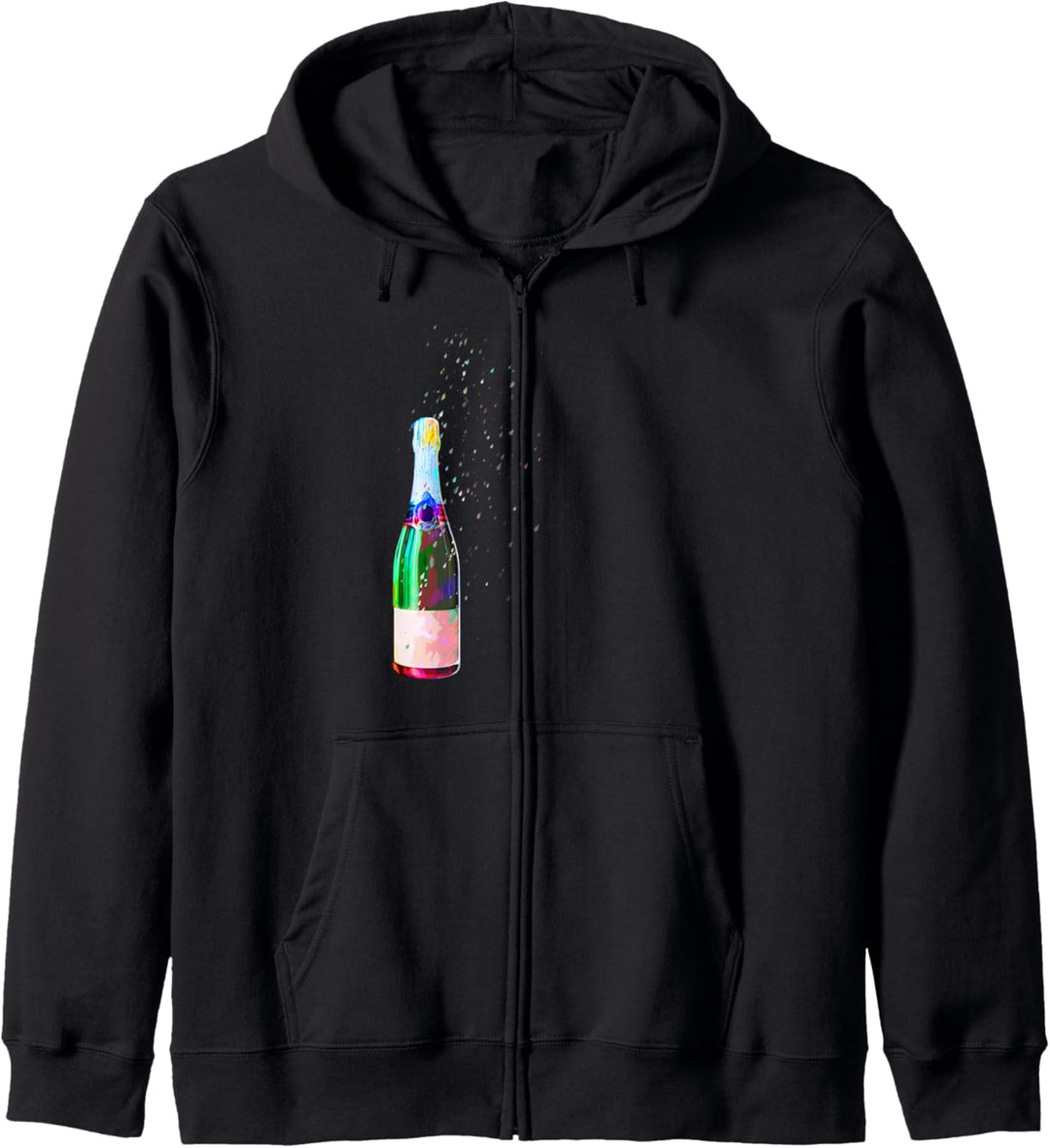Champagnerflasche Funken Kapuzenjacke