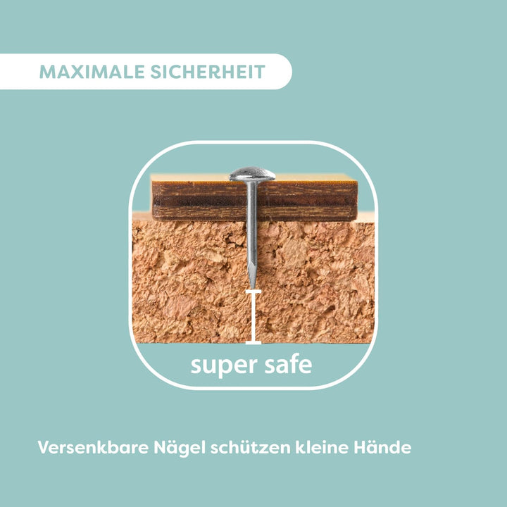 HABA Hammer-Nagelspiel: Geo-Formen – Holzspielzeug mit Hammer und Nägel für Kinder ab 3 Jahren – Kre